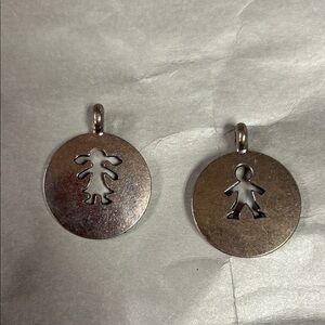 Adorable Silver Kids Pendant Set